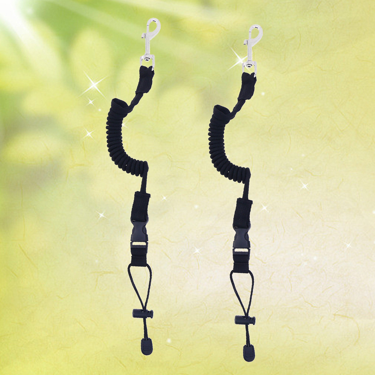 Fishing Kayak Paddle Leash - 2Pcs Waterproof Canoe Paddle Leash Thick