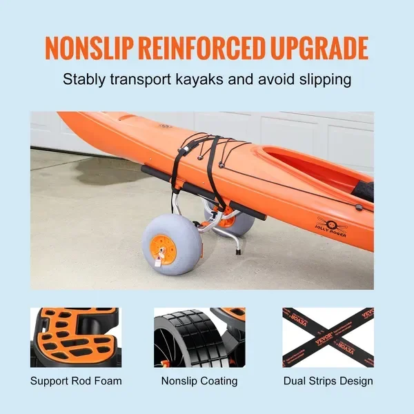 Heavy Duty Kayak Cart, Foldabl - огляд і ціна Fishing Kayak Cart